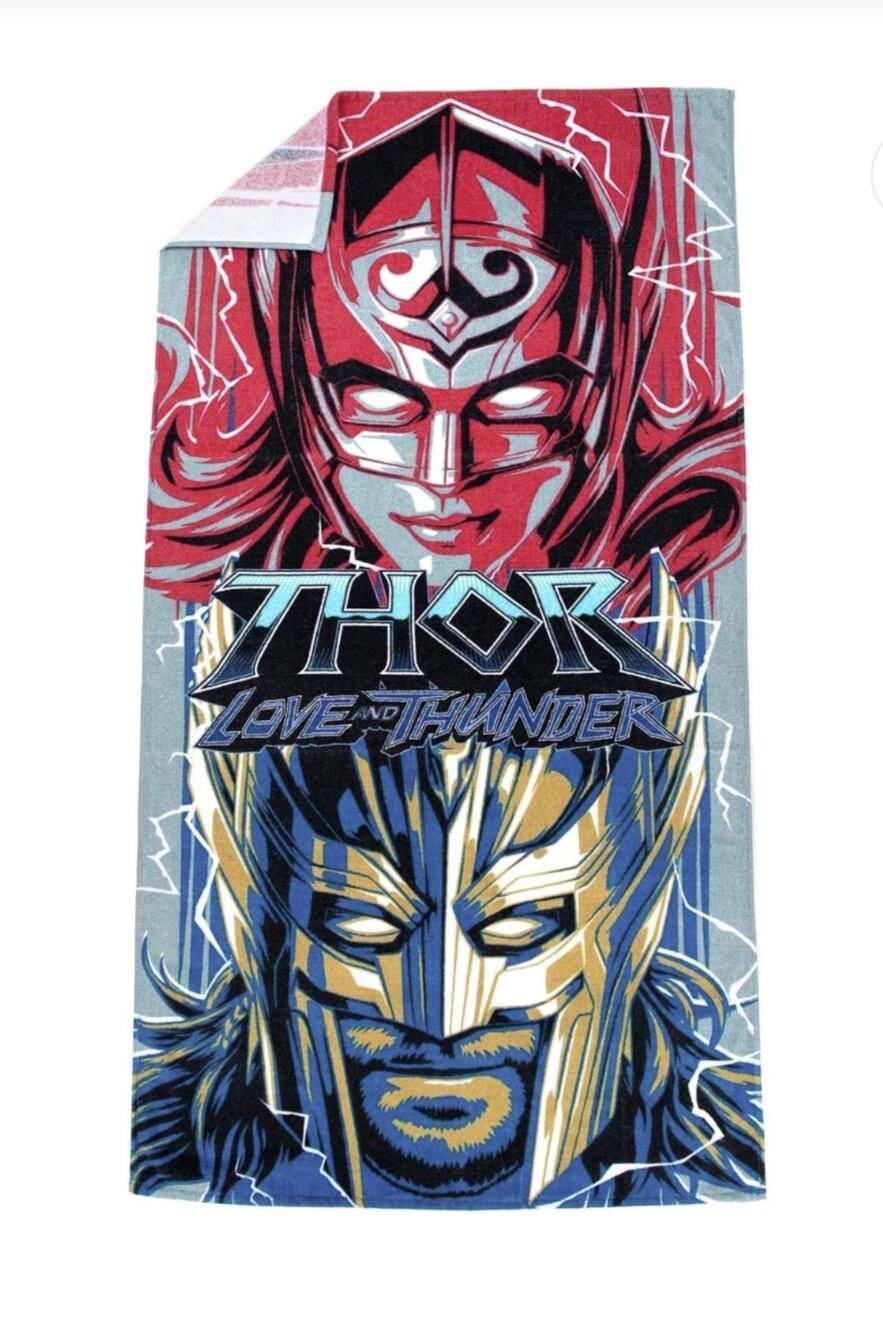 Marvel Thor Asgard Heroes Kids - Soft & Absorbent Cotton Towel, 34 x 64 inches